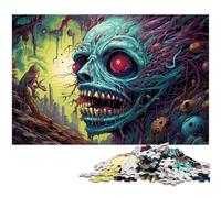 Rompecabezas de 1000 Piezas para Adultos, diseño de Calaveras de Colores, Rompecabezas de Alta dificultad para Adolescentes, 50x75cm/19,68x29,52 Pulgadas.