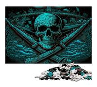 Rompecabezas de 1000 Piezas para Adultos, diseño de Calaveras, Rompecabezas imposibles, Ideal para Decorar el hogar, Juego de ingenio, 26x38cm/10,23x14,96 Pulgadas.