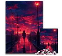 Rompecabezas de 1000 Piezas para Adultos, diseño de Calles al Atardecer, de Madera, Juego Decorativo Que desafía el Cerebro, Juguete Interactivo Familiar de 50x75cm/19,68x29,52 Pulgadas.