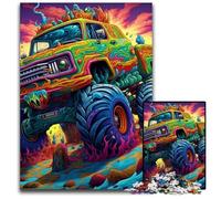 Rompecabezas de 1000 Piezas para Adultos, diseño de camión psicodélico, Ideal para Disfrutar en casa, como Regalo de cumpleaños o de Viaje, 50x75cm/19,68x29,52 Pulgadas.