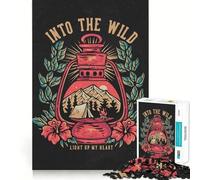 Rompecabezas de 1000 Piezas para Adultos,diseño de Campamento en el Bosque,Corte, Juego de concentración,Regalo Ideal para un Juego Tranquilo, cumpleaños