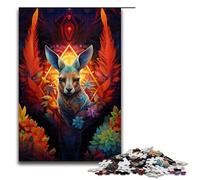 Rompecabezas de 1000 Piezas para Adultos diseño de Canguro para Juego Educativo desafío Juguete Obra de Arte Regalo 1000 Piezas (75 x 50 cm)