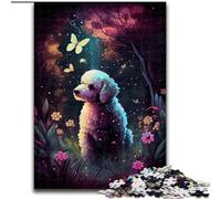Rompecabezas de 1000 Piezas para Adultos,diseño de caniche en el Bosque,de Madera,Ideal para divertirse en Familia,Relajarse y como regalo50x75cm Ideal para Adolescentes y familias