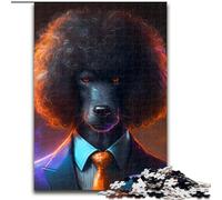 Rompecabezas de 1000 Piezas para Adultos, diseño de caniche Jefe, de cartulina, Ideal para Decorar el hogar o la Oficina, Tamaño: 38x26cm.