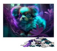 Rompecabezas de 1000 Piezas para Adultos diseño de caniche Pared para Adolescentes a Partir de 14 años (38 x 26 cm)