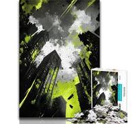 Rompecabezas de 1000 Piezas para Adultos, diseño de Caos Urbano, Juego Familiar para aliviar el estrés, desafío difícil, colección de Artistas, Bellas Artes, 38x26cm