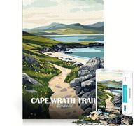 Rompecabezas de 1000 Piezas para Adultos,diseño de Cape Wrath Trail,Paisaje escocés,Arte,decoración,Juego de construcción,Juego de Paz,Regalo de cumpleaños (50x75cm)