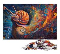Rompecabezas de 1000 Piezas para Adultos diseño de Caracol Ideal como decoración de Pared Regalo de cumpleaños (tamaño 38 x 26 cm)