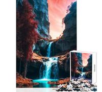 Rompecabezas de 1000 Piezas para Adultos diseño de Cascada y cañón antiestrés cumpleaños Juego Educativo Ideal para decoración de Escritorio tamaño 38x26cm