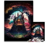 Rompecabezas de 1000 Piezas para Adultos, diseño de Castillo de fantasía, de Madera, Ideal para Parejas, Navidad, Año Nuevo y San Valentín, 50x75cm/19,68x29,52 Pulgadas.