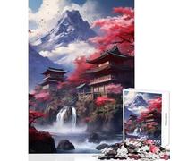 Rompecabezas de 1000 Piezas para Adultos diseño de Cerezo japonés decoración de Pared Regalo de cumpleaños colección de Artistas de Impossible Game Bellas Artes tamaño 38x26cm