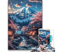 Rompecabezas de 1000 Piezas para Adultos, diseño de Cerezo japonés, Juego práctico para Mejorar la Memoria a Partir de 14 años, 38x26cm