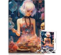 Rompecabezas de 1000 Piezas para Adultos, diseño de Chica alquimista con Calaveras, Juguetes educativos, desafío difícil, Juguetes de Bricolaje, tamaño 38x52cm