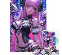 Rompecabezas de 1000 Piezas para Adultos diseño de Chica ángel y Demonio Estilo Anime Ideal para Juegos de relajación Regalos para Amigos y Familiares Tamaño 38x26cm