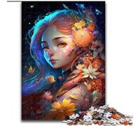 Rompecabezas de 1000 Piezas para Adultos,diseño de Chica Anime en Color,Hecho de Madera, Padres,Parejas y Amigos Mayores de 14 años,Ideal para Juegos interactivos Familiares