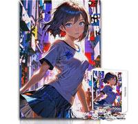 Rompecabezas de 1000 Piezas para Adultos, diseño de Chica Anime, Urban Twilight, Regalo de cumpleaños, Juguetes para niños de 14 años o más (tamaño 38x26cm)