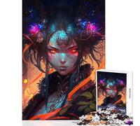 Rompecabezas de 1000 Piezas para Adultos diseño de Chica Manga Oiran V Ideal para Decorar el hogar como Juguetes Obras de Arte Regalos Juegos Familiares con póster a Juego y Hoja de Trivia 50x75cm