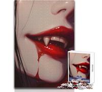 Rompecabezas de 1000 Piezas para Adultos, diseño de Chica Vampiro sangrienta, Juguetes educativos, decoración del hogar, Regalo de cumpleaños, tamaño 38x26cm