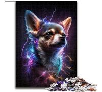 Rompecabezas de 1000 Piezas para Adultos, diseño de Chihuahua Colorido, Hecho de Madera, diversión Familiar, 50x75cm, para Fiestas, cumpleaños y Noches de Juegos en Familia