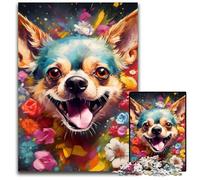 Rompecabezas de 1000 Piezas para Adultos, diseño de Chihuahua, de Madera, Ideal para Parejas, Navidad, Año Nuevo y San Valentín, 50x75cm/19,68x29,52 Pulgadas.