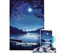 Rompecabezas de 1000 Piezas para Adultos diseño de Cielo Nocturno de Cherry Springs difícil y desafiante Ideal para decoración del hogar y como Juguete Educativo para Mayores de 14 años (38x26cm)