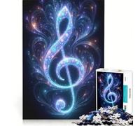 Rompecabezas de 1000 Piezas para Adultos, diseño de Clave de Sol, Arte Musical, Juguete Educativo, relajación Intelectual, colección de Artistas, Bellas Artes 38x26cm