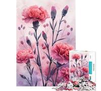 Rompecabezas de 1000 Piezas para Adultos diseño de claveles Rosas sinfonía Juegos relajantes Juguetes educativos y de Aprendizaje Mujeres (tamaño 50x75cm)