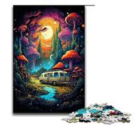 Rompecabezas de 1000 Piezas para Adultos diseño de Coche Colorido por la Noche decoración Adolescentes a Partir de 14 años 1000 Piezas (75 x 50 cm)