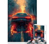 Rompecabezas de 1000 Piezas para Adultos diseño de Coche Deportivo Blanco antiestrés Divertido Juego de ingenio para Mejorar el Amor en Pareja tamaño 38x26cm