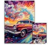 Rompecabezas de 1000 Piezas para Adultos, diseño de Coche Deportivo de Madera, Ideal para Parejas, Navidad, Año Nuevo y San Valentín, 50x75cm/19,68x29,52 Pulgadas.