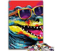 Rompecabezas de 1000 Piezas para Adultos, diseño de cocodrilos del Nilo, Ideal para Adolescentes, para aliviar el estrés, Pasar el rato y Decorar el hogar (75x50cm)