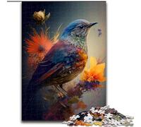 Rompecabezas de 1000 Piezas para Adultos,diseño de colibrí Colorido de maderay Año Nuevo, 50x75cm para Fiestas,cumpleaños y Noches de Juegos Familiares