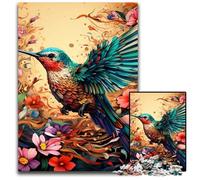Rompecabezas de 1000 Piezas para Adultos, diseño de colibrí psicodélico, difícil de Resolver, Ideal para Parejas, Navidad, Año Nuevo y San Valentín, 50x75cm/19,68x29,52 Pulgadas.