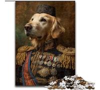 Rompecabezas de 1000 Piezas para Adultos, diseño de Coronel Golden Retriever, de Madera, Hombres y Mujeres, para Uso Diario y Ocasiones Especiales, tamaño 50x75cm