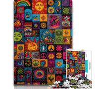 Rompecabezas de 1000 Piezas para Adultos diseño de Cosas psicodélicas Juguetes educativos colección de Artistas para aliviar el estrés Bellas Artes 38x26cm