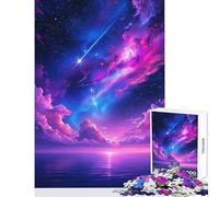 Rompecabezas de 1000 Piezas para Adultos diseño de crepúsculo cósmico en el océano con Estrella fugaz Juguete para decoración de Pared Regalo de Amigo Secreto Juegos relajantes con Piezas de Formas