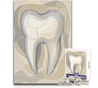 Rompecabezas de 1000 Piezas para Adultos, diseño de Diente Beige Sutil, Juguetes educativos, Juegos para la Familia, Obra de Arte, Regalo, tamaño 38x52cm