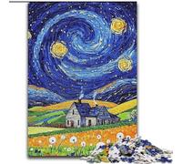 Rompecabezas de 1000 Piezas para Adultos, diseño de Diente de león bajo el Cielo Nocturno, de cartón, 26x38cm, Ideal para Decorar, para Adultos, familias