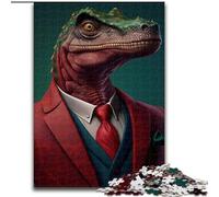 Rompecabezas de 1000 Piezas para Adultos, diseño de Dinosaurio de Madera, Año Nuevo, Ideal para Fiestas, cumpleaños y Noches de Juegos en Familia