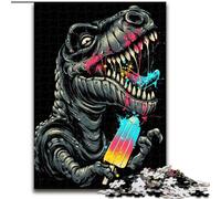 Rompecabezas de 1000 Piezas para Adultos, diseño de Dinosaurio goloso, de cartón, Juego Interactivo Familiar, Regalo de desafío Mental, decoración del hogar, tamaño 26x38cm