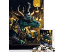 Rompecabezas de 1000 Piezas para Adultos diseño de Dinosaurios Cerveza Artesanal Extraterrestres Juguetes antiestrés Regalos geniales para Juegos educativos Entrena tu Cerebro y Tus Manos 38x26cm