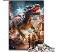 Rompecabezas de 1000 Piezas para Adultos, diseño de Dinosaurios, de cartón, Ideal para Adolescentes y jóvenes, cumpleaños y Vacaciones, 1000 Piezas(26x38cm)