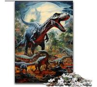 Rompecabezas de 1000 Piezas para Adultos, diseño de Dinosaurios, Hecho de cartón, Juego Interactivo para la Familia, decoración del hogar, Regalo desafiante y acertijo, 1000 Piezas(26x38cm)