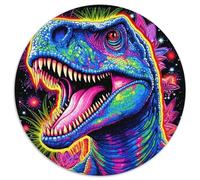 Rompecabezas de 1000 Piezas para Adultos,diseño de Dinosaurios,Rompecabezas Redondo,desafiante Rompecabezas para Hacer tú Mismo,Ideal para Jugar en Familia o como Regalo Decorativo (67,5 x 67,5 cm)