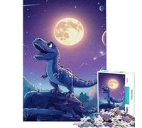 Rompecabezas de 1000 Piezas para Adultos diseño de Dinosaurios y Luna Rompecabezas de precisión para Adolescentes Entrena tu Cerebro y Tus Manos Juguetes educativos 50x75cm