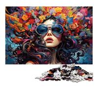 Rompecabezas de 1000 Piezas para Adultos diseño de Diosa de Las Flores de Colores Cada Pieza es única Juego Familiar desafiante y Divertido 1000 Piezas (38 x 26 cm)