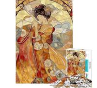 Rompecabezas de 1000 Piezas para Adultos diseño de Diosa Japonesa Novea Rompecabezas para Adultos Juguete decoración de Pared difícil único Ideal para cumpleaños y Regalos (tamaño 50x75cm)