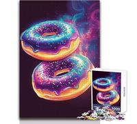 Rompecabezas de 1000 Piezas para Adultos, diseño de donas de Colores con chispas, Relajante, para el Tiempo Libre, Juguete de precisión Entrelazado, tamaño 50x75cm