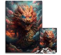 Rompecabezas de 1000 Piezas para Adultos diseño de dragón Chino Ideal para Regalar a Hombres y Mujeres para Ocasiones Especiales 1000 Piezas (38 x 26 cm)