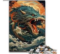 Rompecabezas de 1000 Piezas para Adultos, diseño de dragón Colorido, de cartón, Ideal para Hacer en casa o como Regalo Decorativo 1000 Piezas(26x38cm)